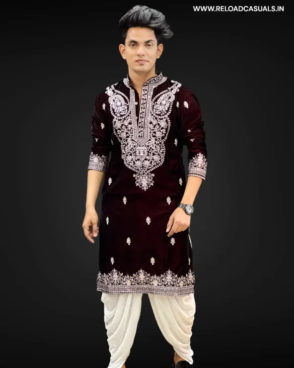 Heart Shape Designer Work Kurta