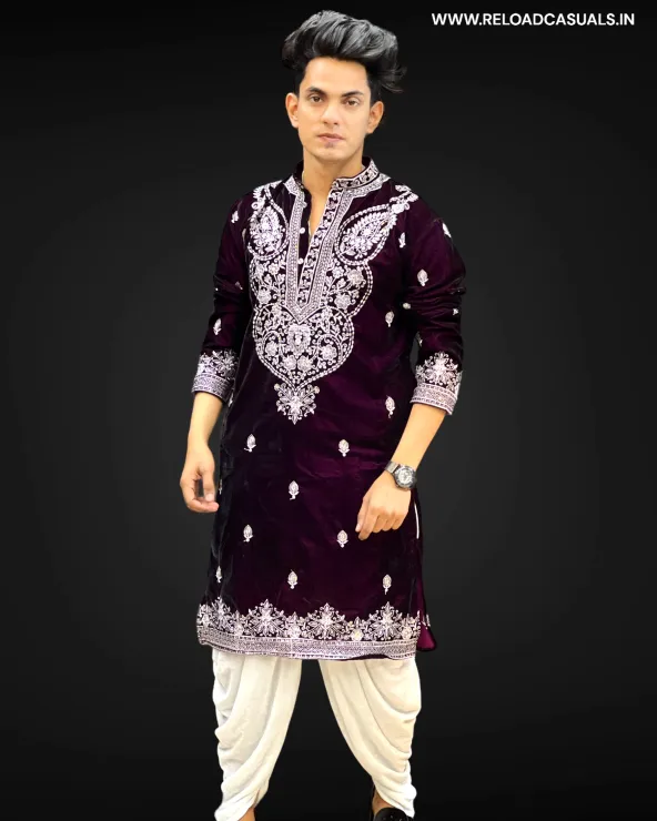 Heart Shape Designer Work Kurta