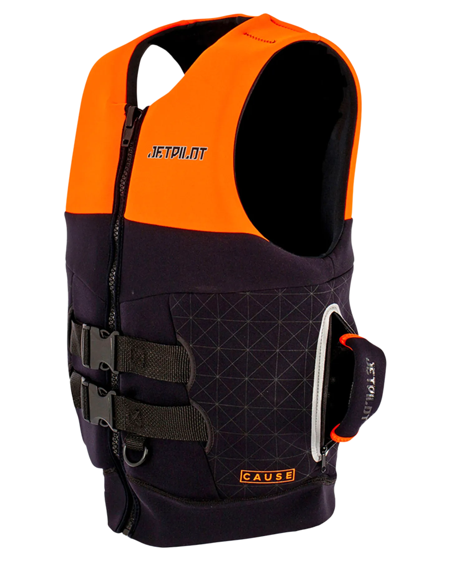 Jetpilot Cause Mens S-Grip FE Neo Vest - Orange Level 50 - 2023