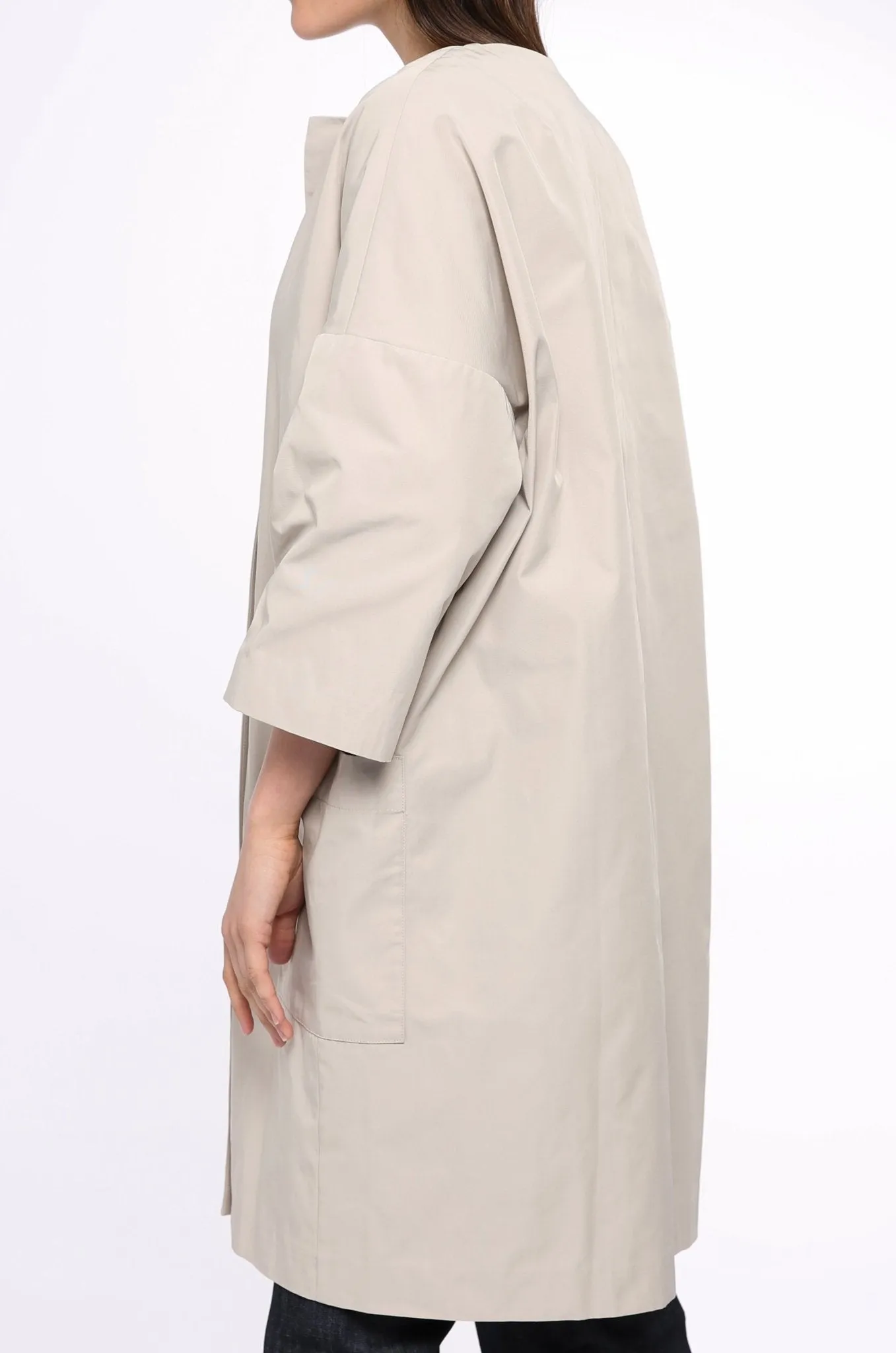 JOCELYN CARCOAT POCKET JACKET IN JAPANESE MEMORY TWILL