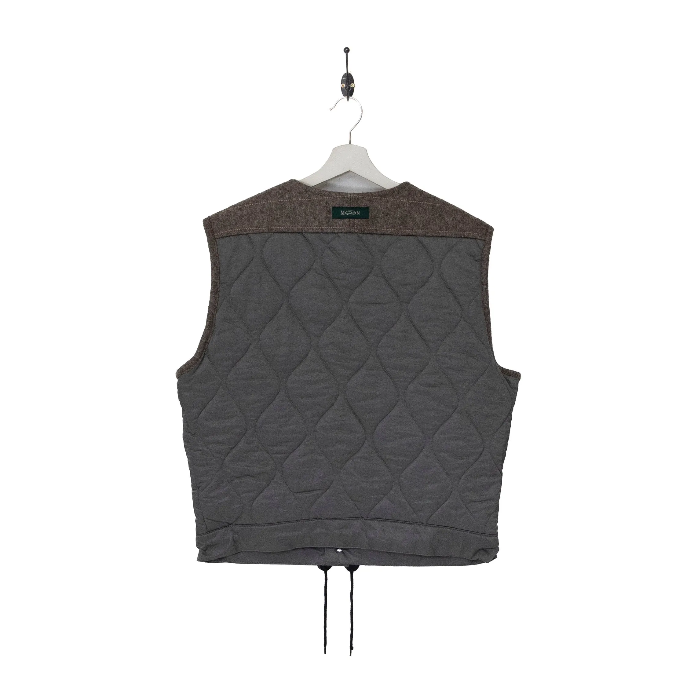 John Richmond Destroy Grey Padded Waistcoat Jacket