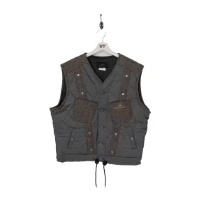 John Richmond Destroy Grey Padded Waistcoat Jacket