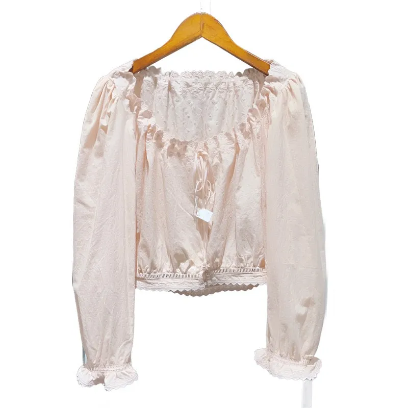 Lace and ribbon blouse