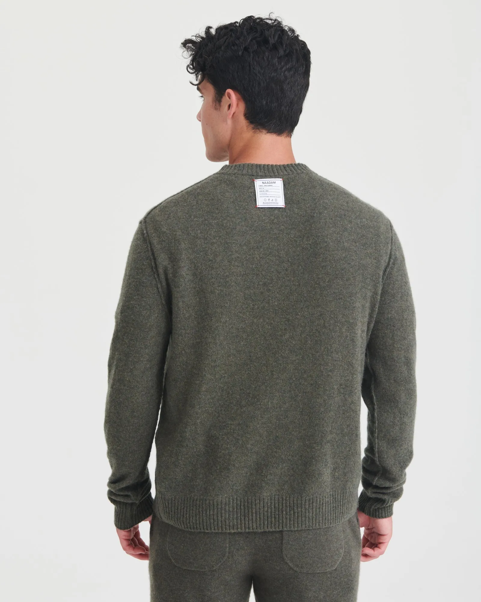 Lightweight Reversible Cashmere Crewneck Sweater