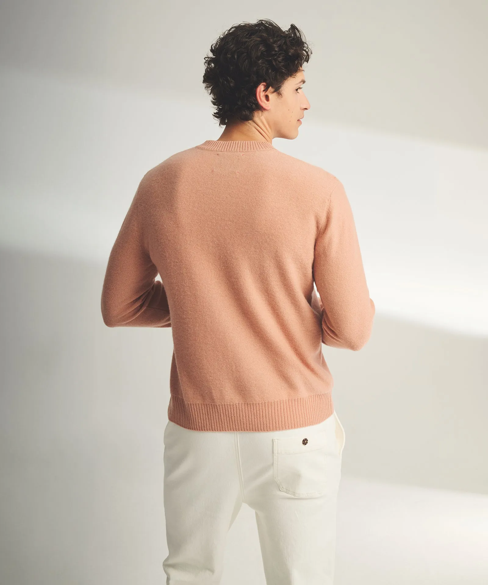 Lightweight Reversible Cashmere Crewneck Sweater