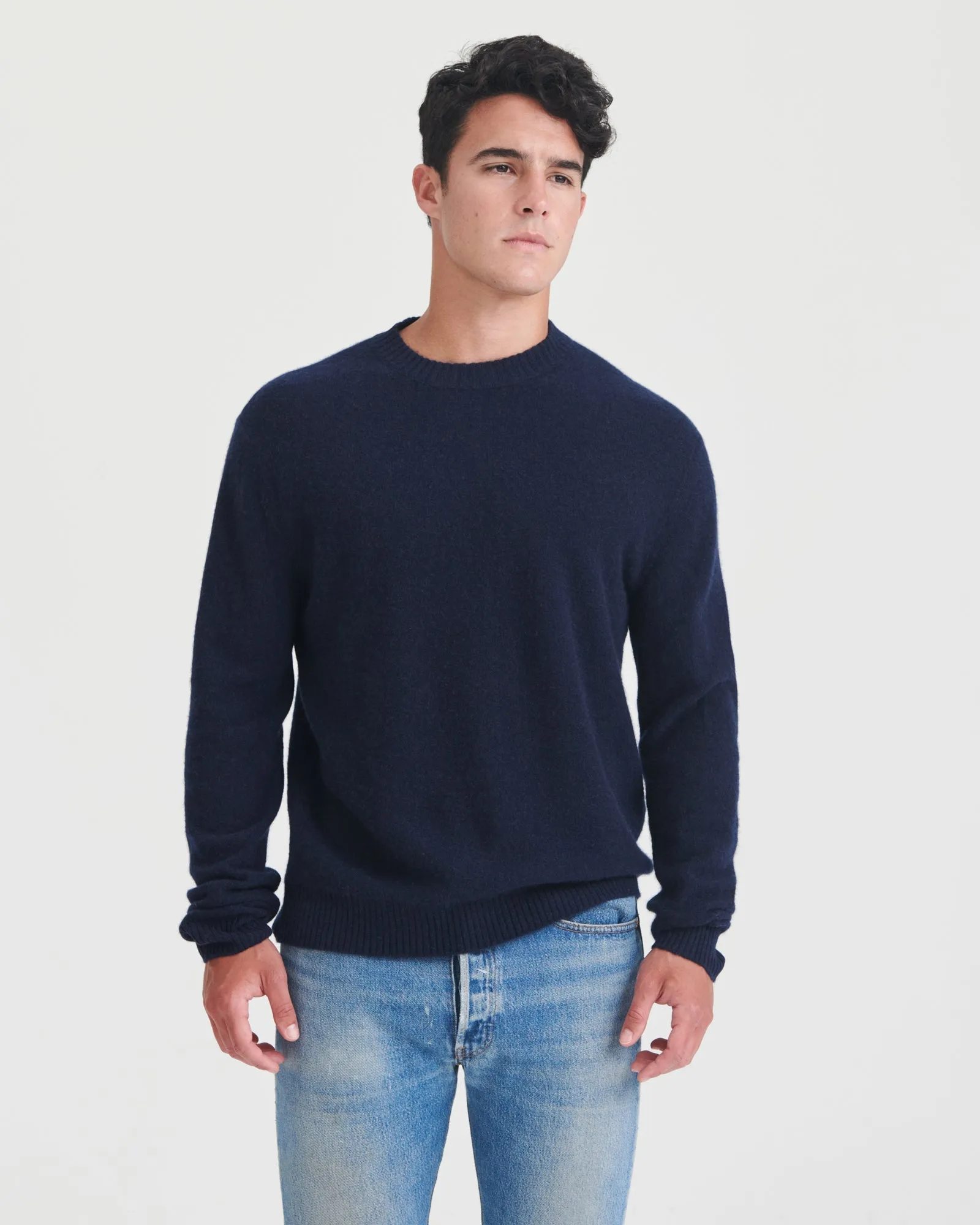 Lightweight Reversible Cashmere Crewneck Sweater