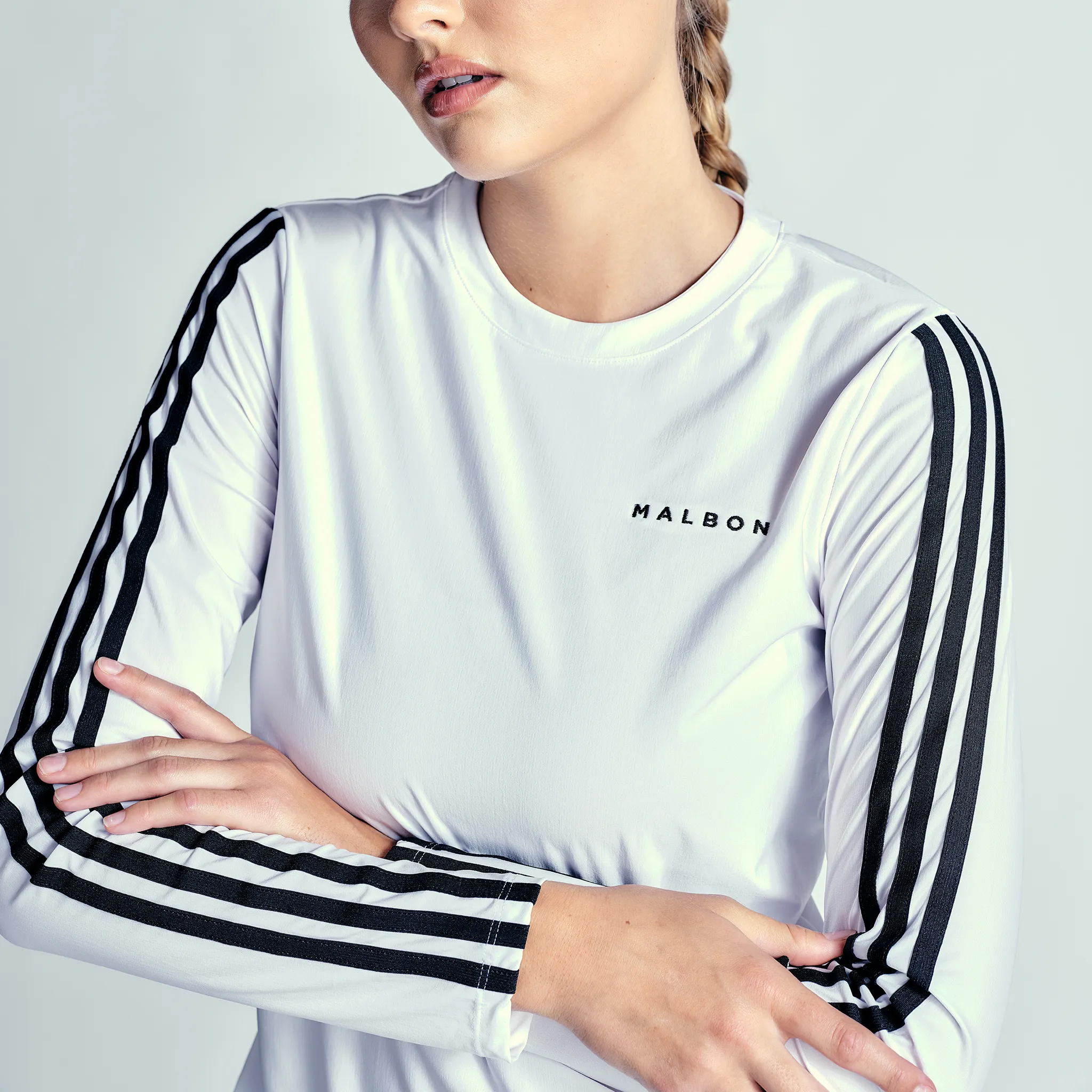 MALBON X ADIDAS Women's Ultimate365 TWISTKNIT Long Sleeve Shirt