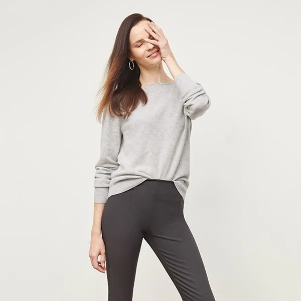 Marnie Sweater - Cashmere :: Light Heather Gray