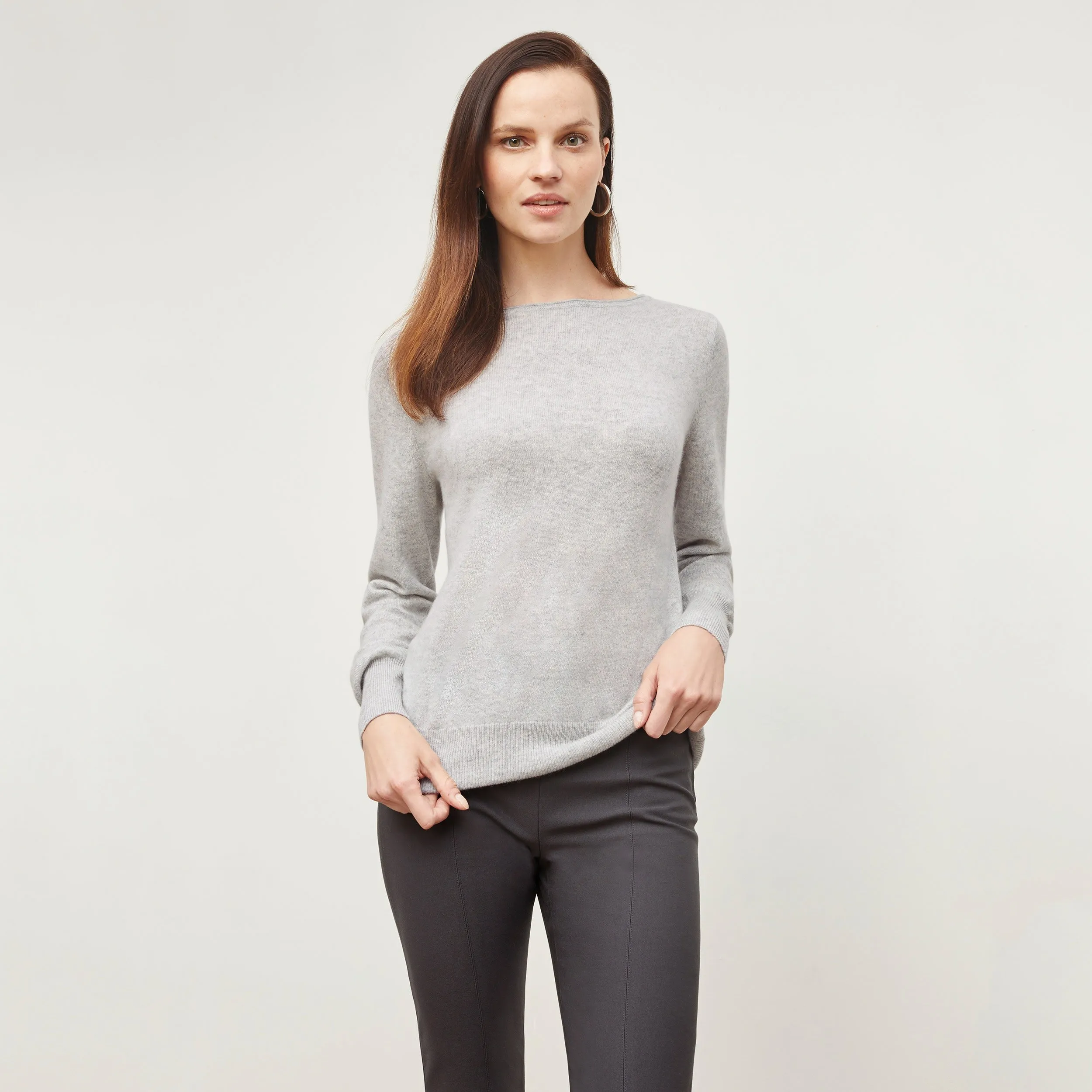 Marnie Sweater - Cashmere :: Light Heather Gray