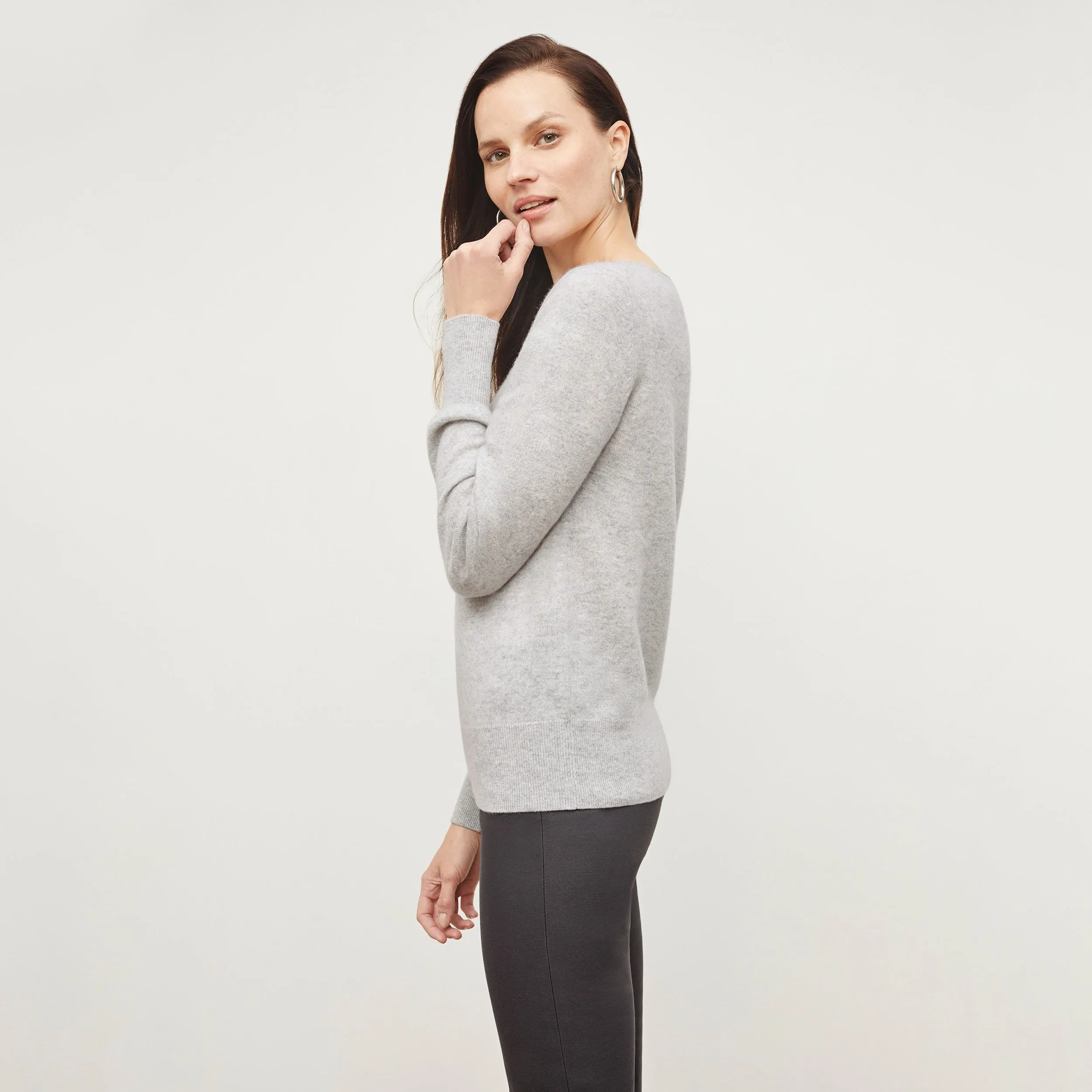 Marnie Sweater - Cashmere :: Light Heather Gray