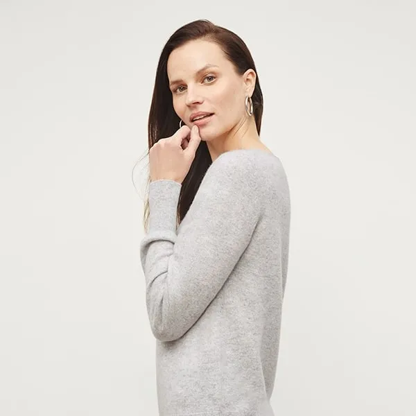 Marnie Sweater - Cashmere :: Light Heather Gray