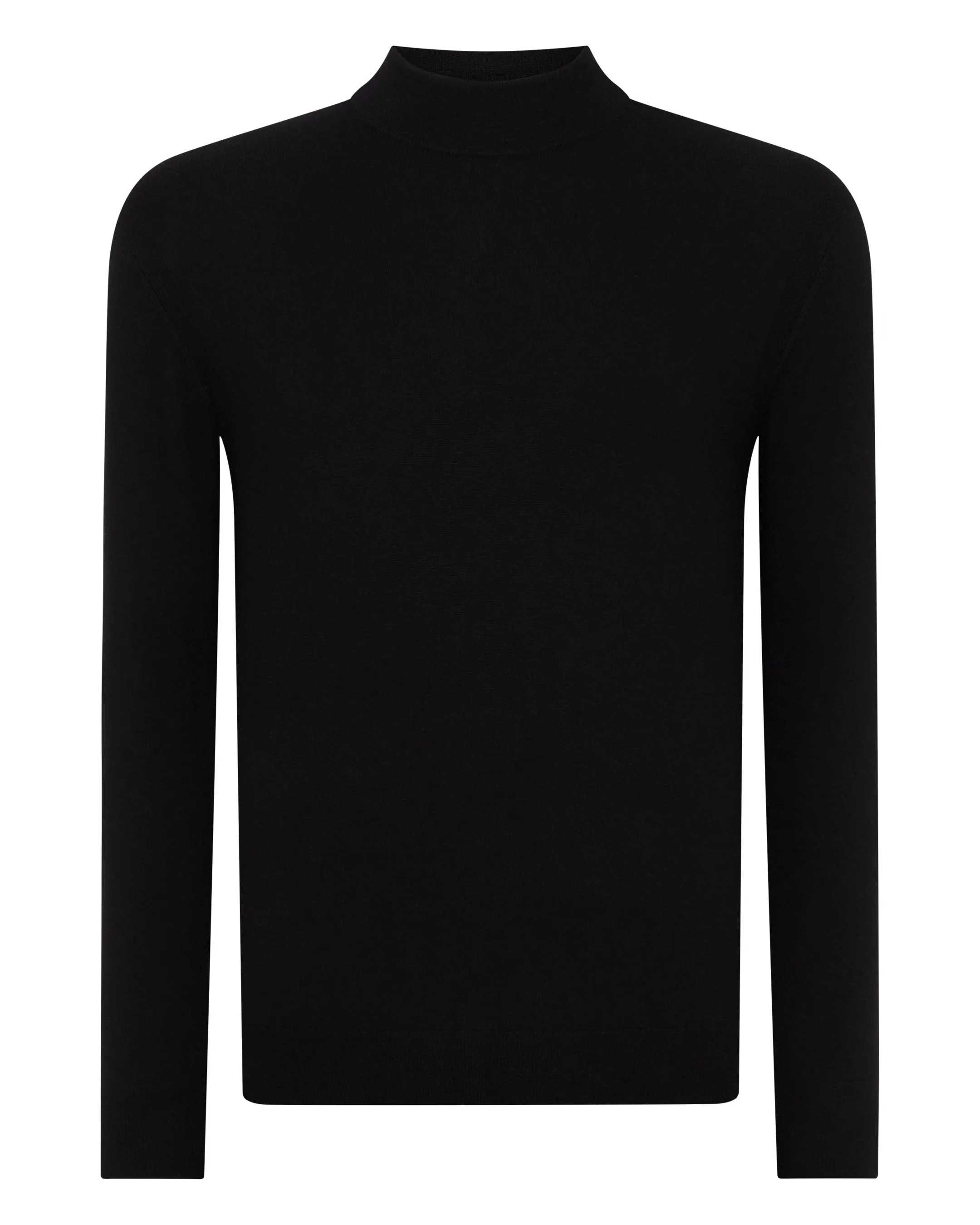 Men's Fine Gauge Cashmere Turtle Neck Sweater Black