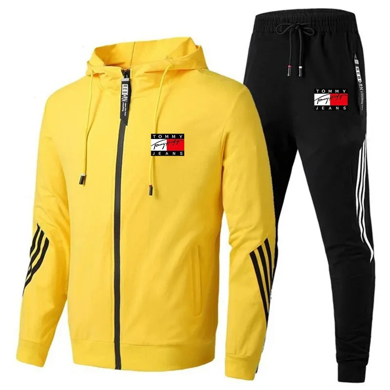 Men's Tracksuit Zipper Hoodies Sweatpants All Season Casual Sports Jackets Jogging set