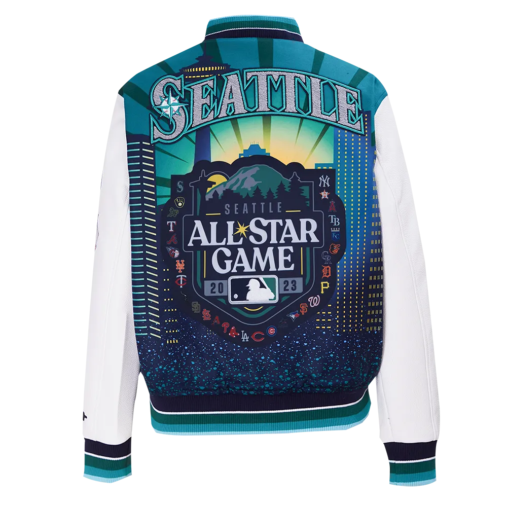 MLB ALL STAR 2023 RIB WOOL WOMEN'S VARSITY JACKET (MIDNIGHT NAVY/WHITE)