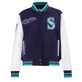 MLB ALL STAR 2023 RIB WOOL WOMEN'S VARSITY JACKET (MIDNIGHT NAVY/WHITE)