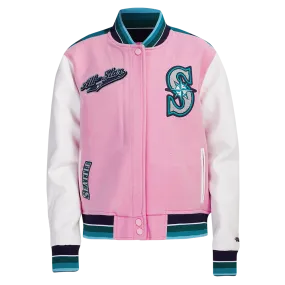 MLB ALL STAR 2023 RIB WOOL WOMEN'S VARSITY JACKET (PINK/WHITE)