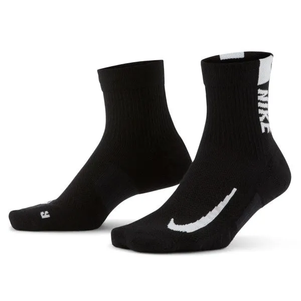 Nike Multiplier Running Ankle Socks (2 pack) - Black (Unisex)