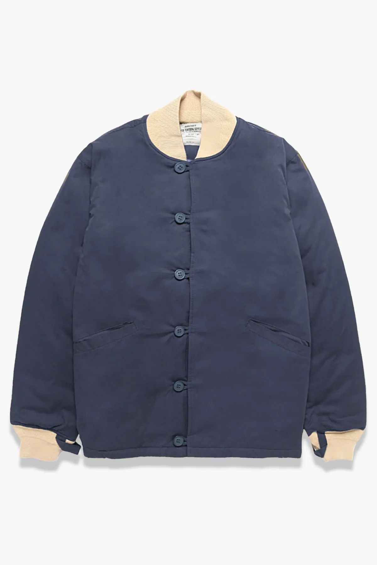 Sure, here is the optimized title for the e-commerce product: Navy Quilted Bomber Jacket by Okonkwo Manufacturing.