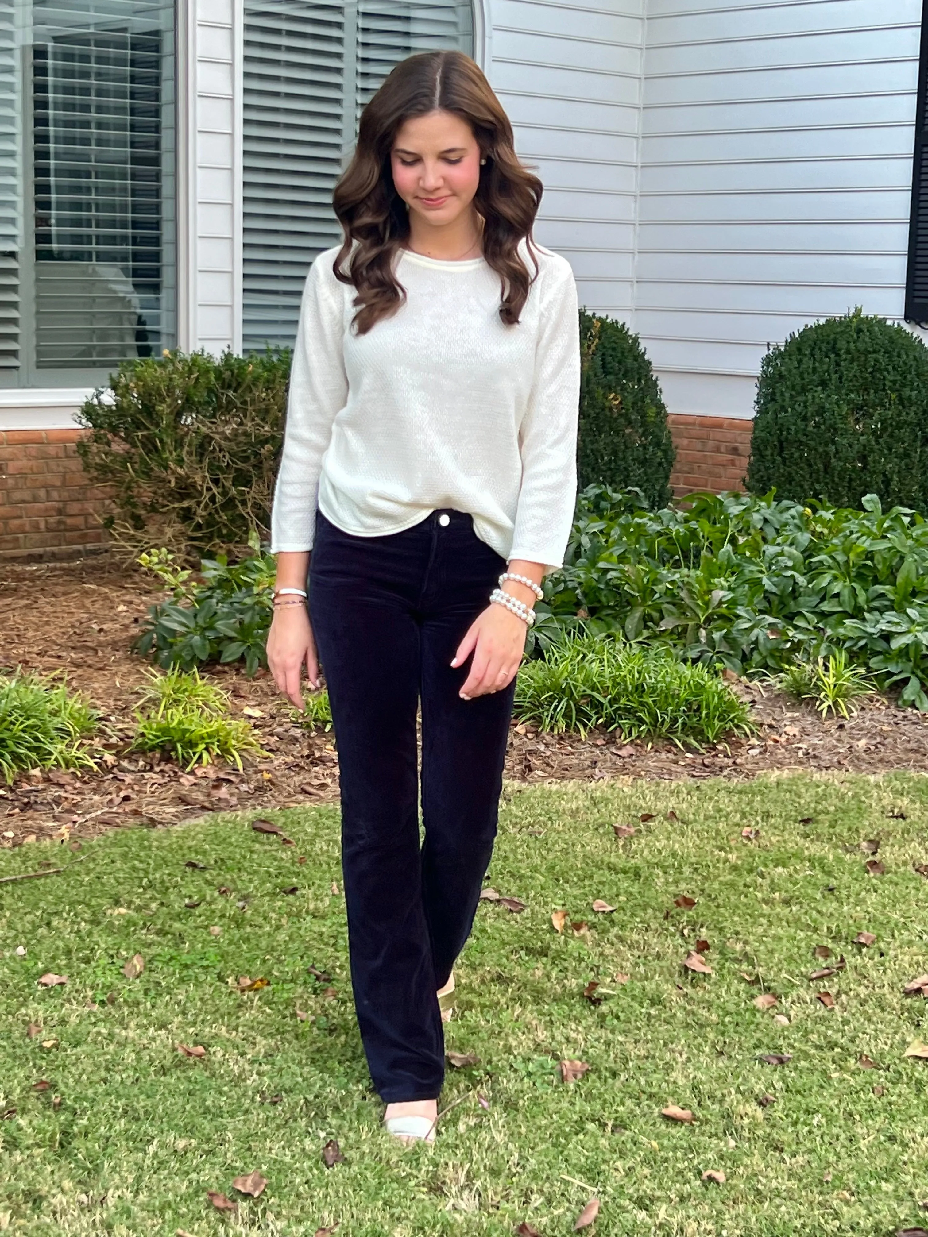 Palmetto Pearl Pants- Nantucket Navy Velvet