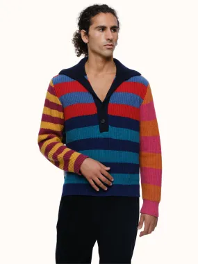 Parker Button Front Sweater in Recycled Cashmere & Recycled Wool