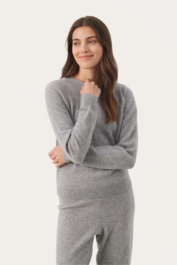 PART TWO EVINA CASHMERE SWEATER GREY MELANGE