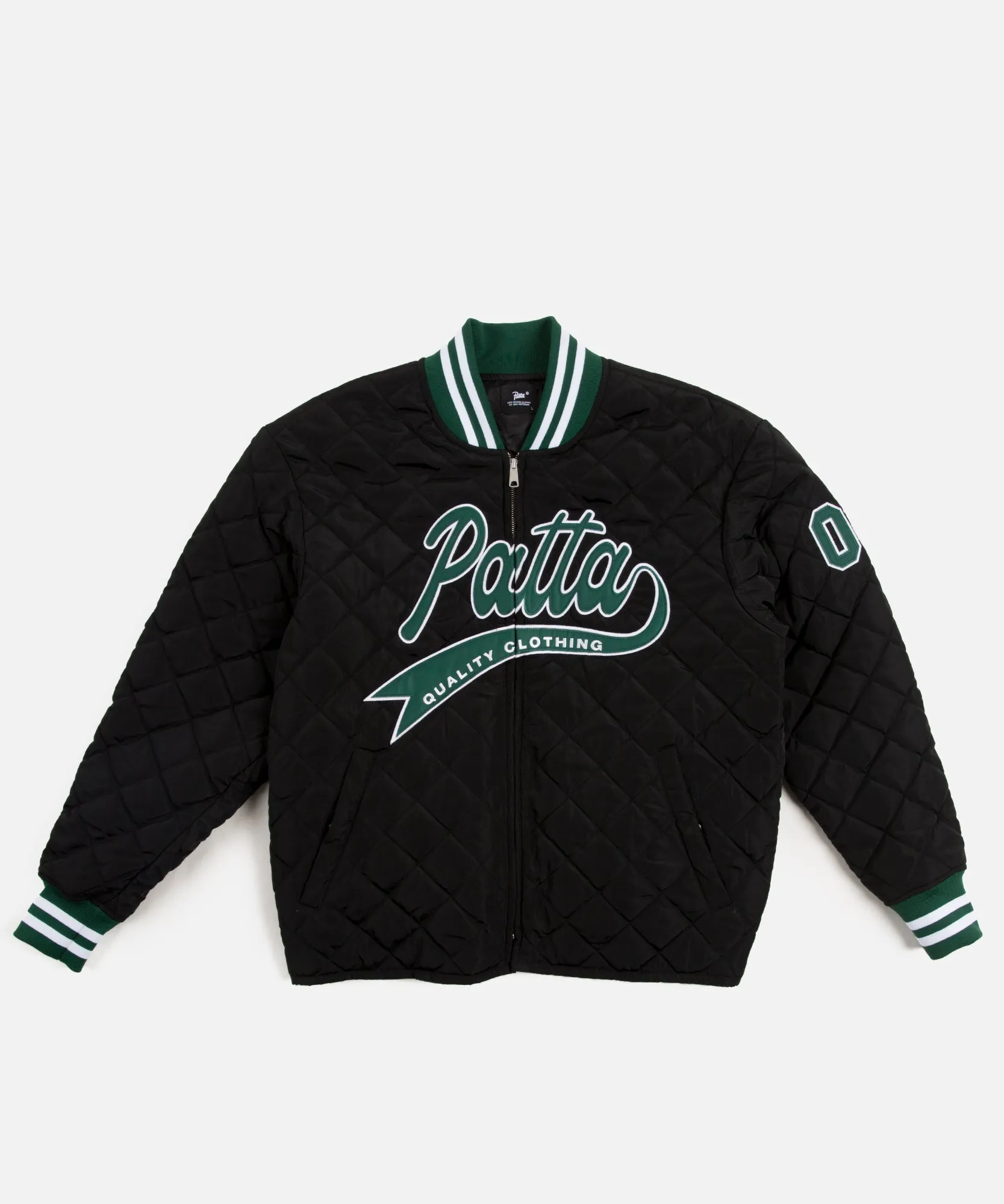 Black and Green Quilted Sport Jacket by Patta