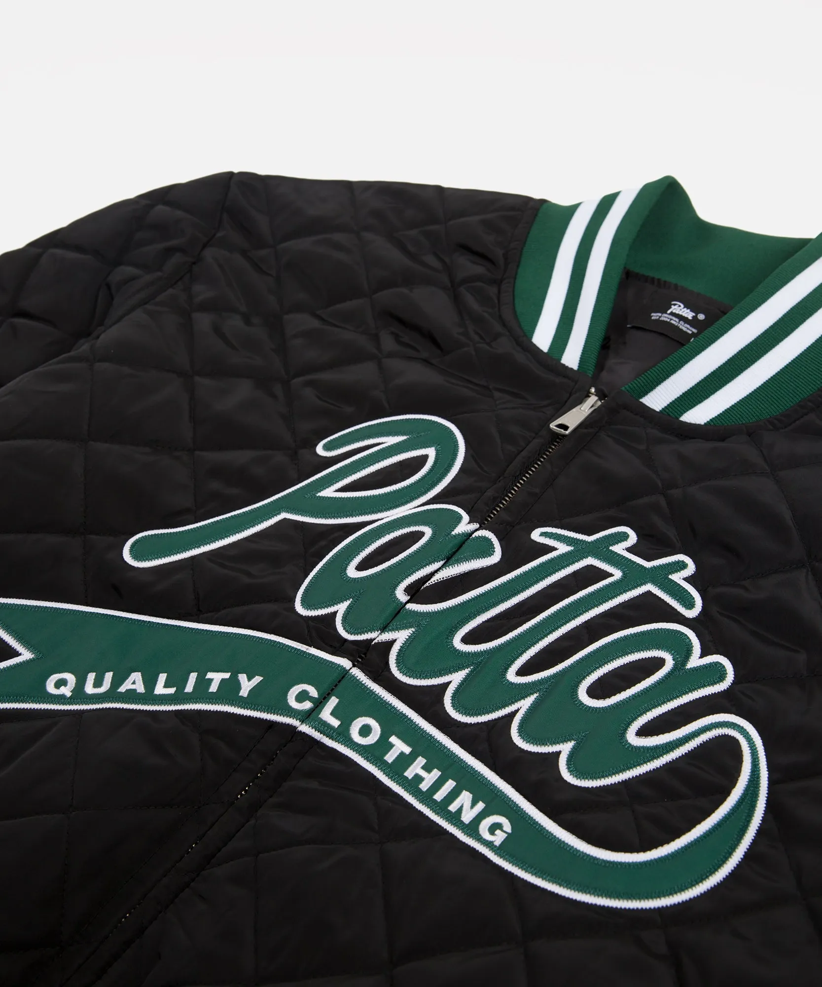 Black and Green Quilted Sport Jacket by Patta