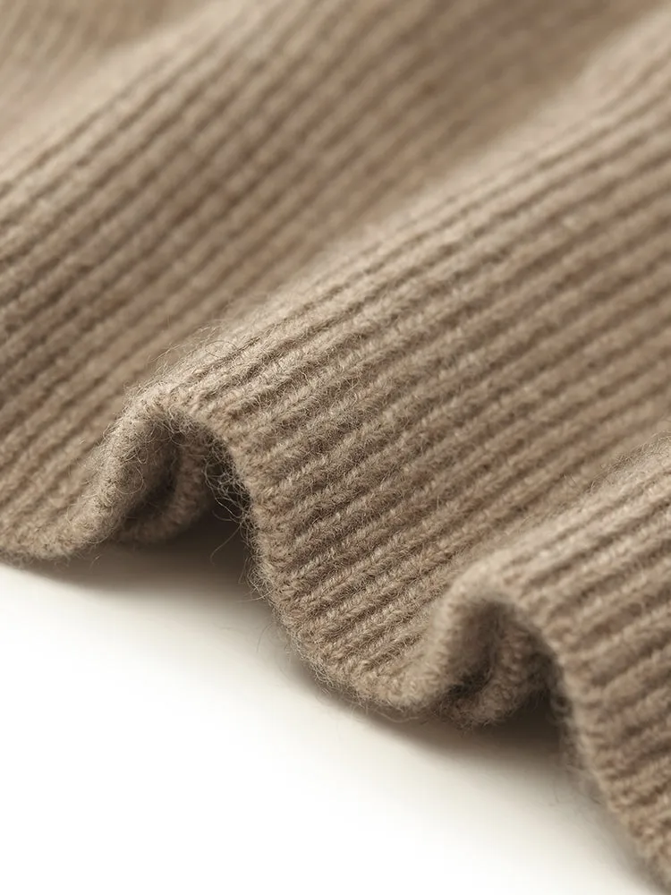 Pure Cashmere Hooded Sweater With Detachable Hat