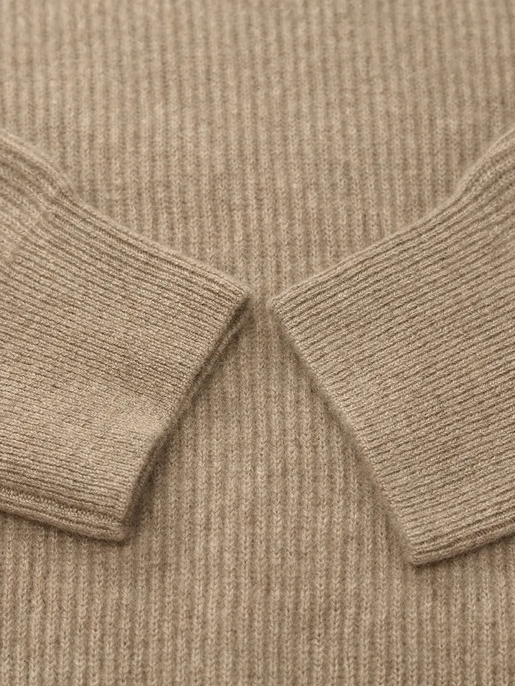 Pure Cashmere Hooded Sweater With Detachable Hat