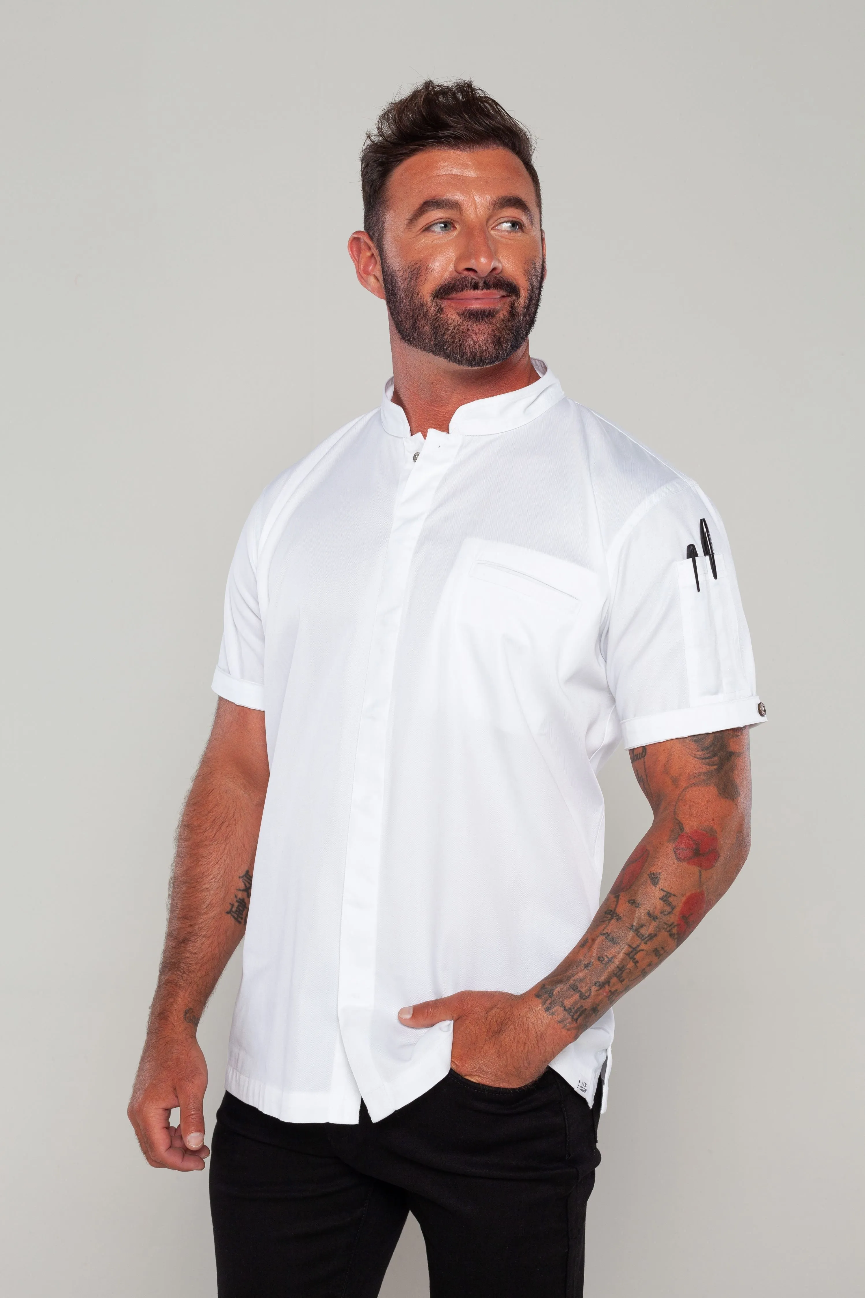 Raven white chef jacket