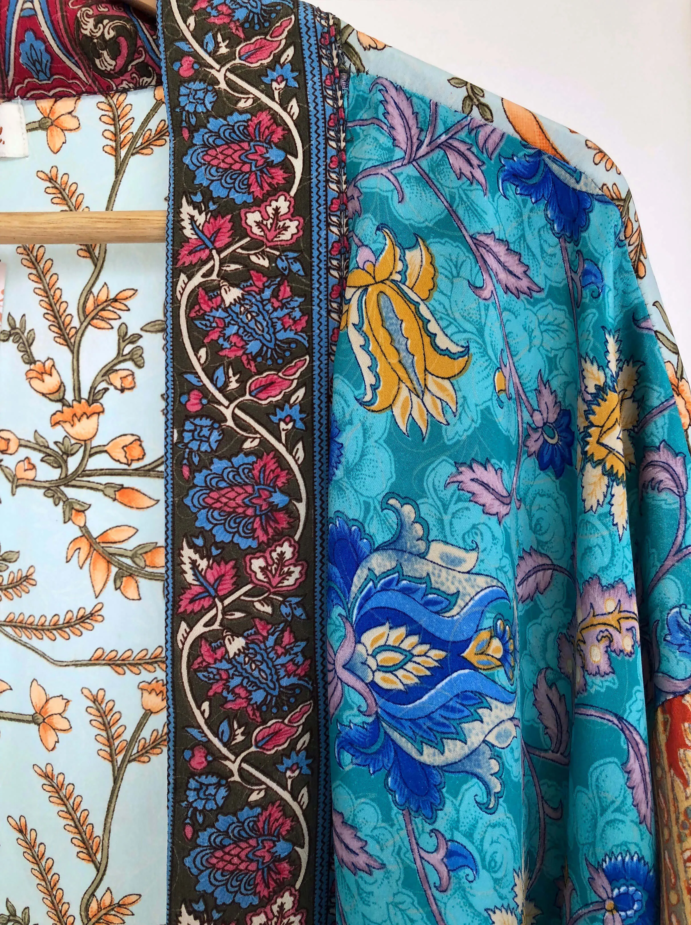 Short Kimono Patchwork Sari Jacket