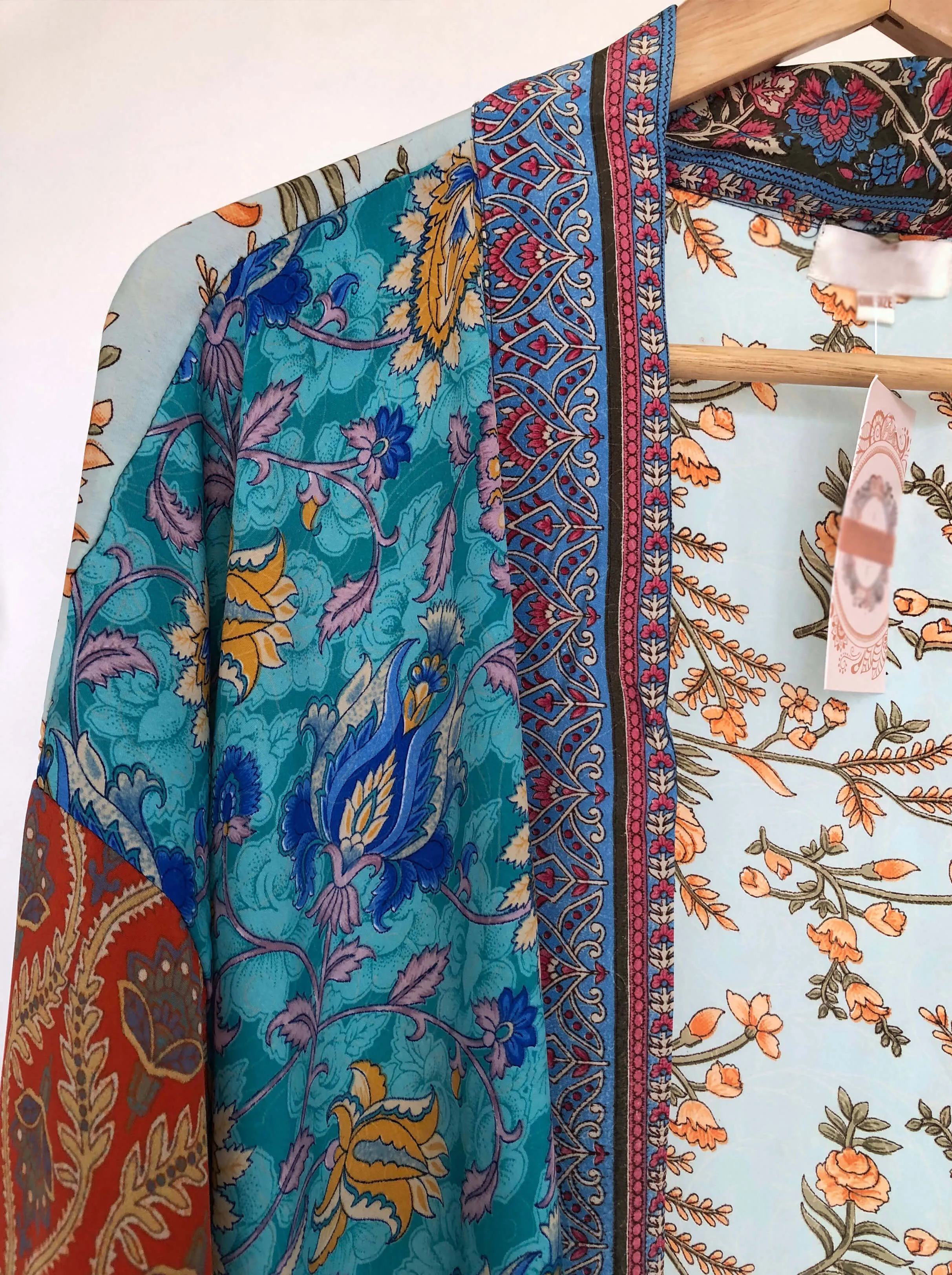 Short Kimono Patchwork Sari Jacket