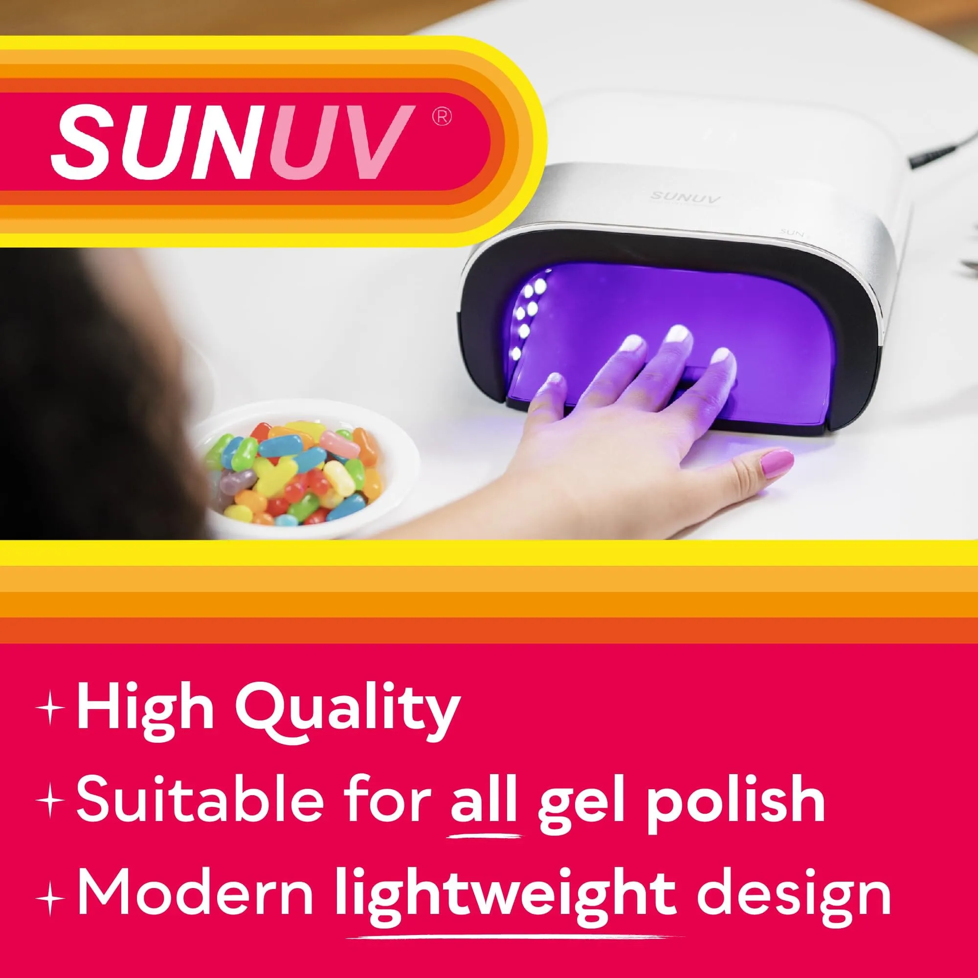 SUNUV SUN3 Professional UV Light for Nails, 48W LED