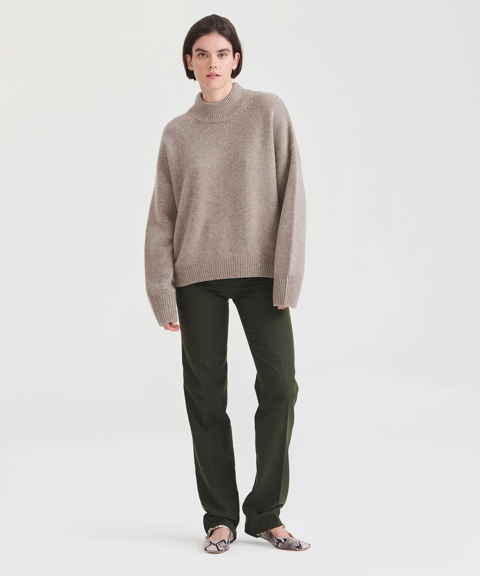 Super Luxe Cashmere Mockneck Sweater