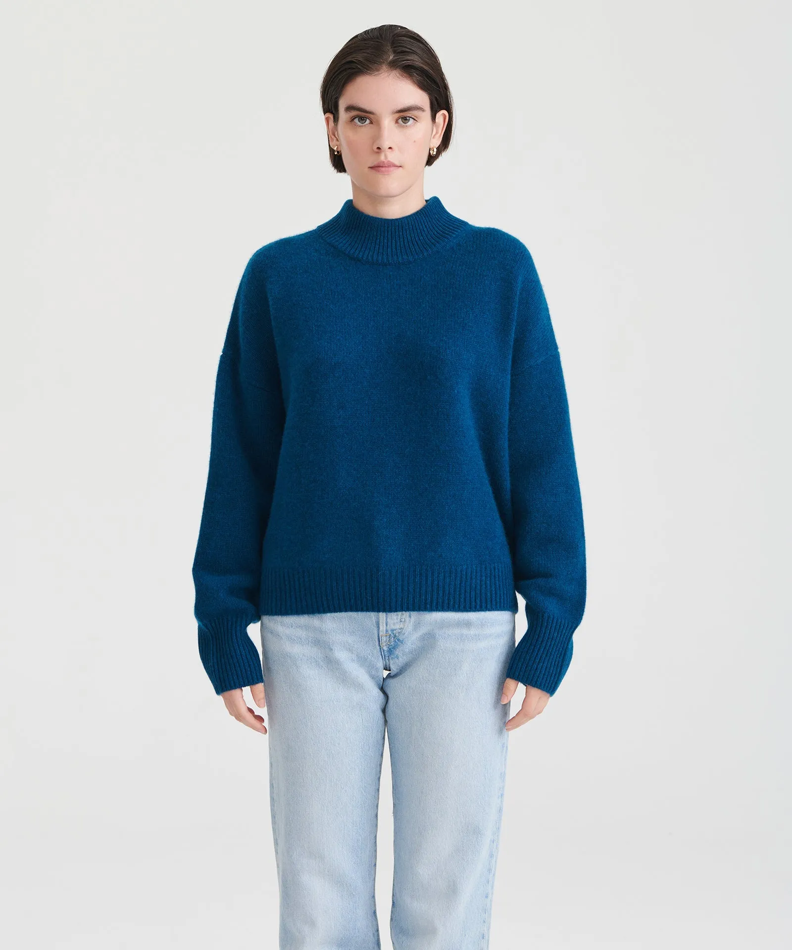 Super Luxe Cashmere Mockneck Sweater