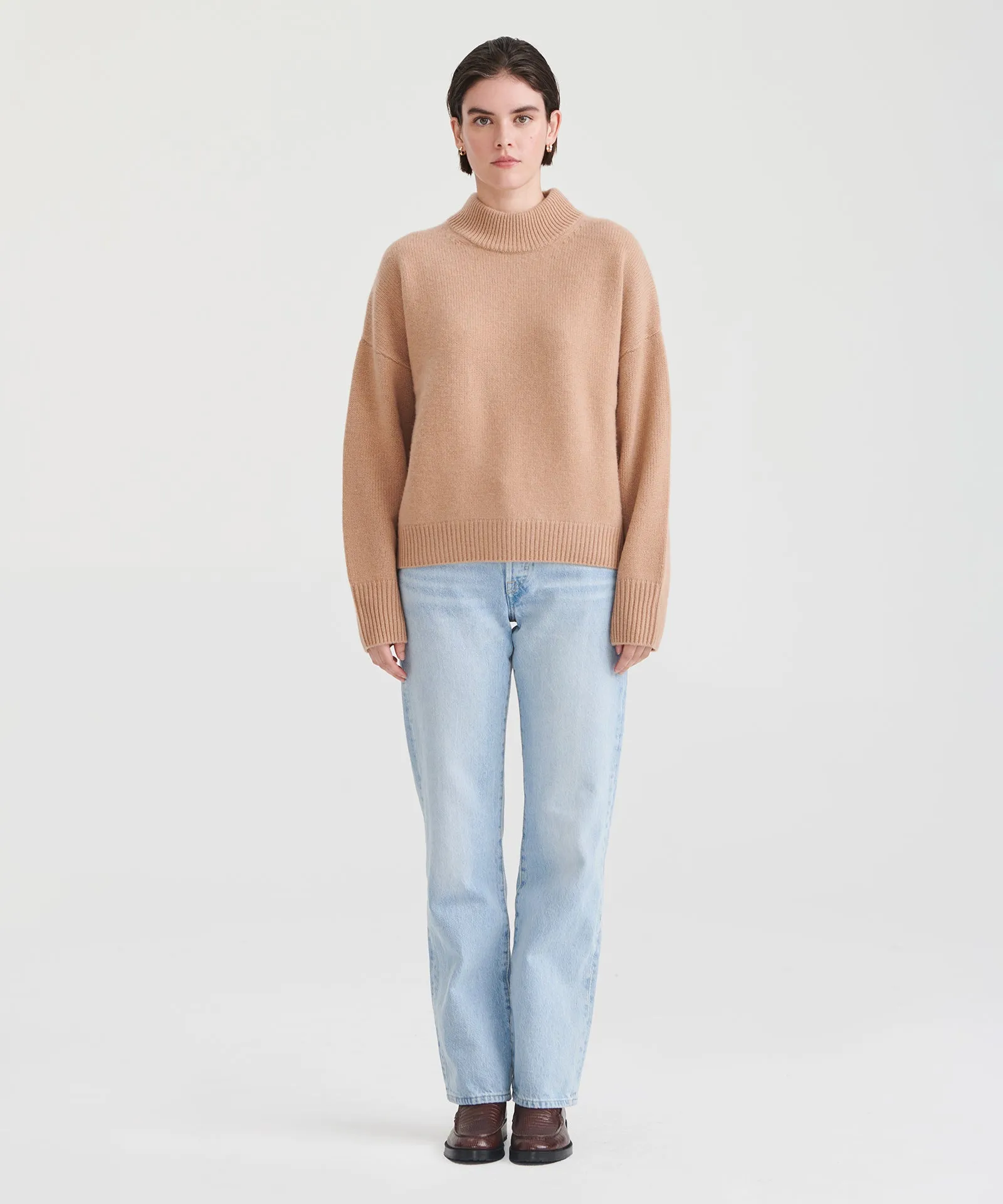 Super Luxe Cashmere Mockneck Sweater