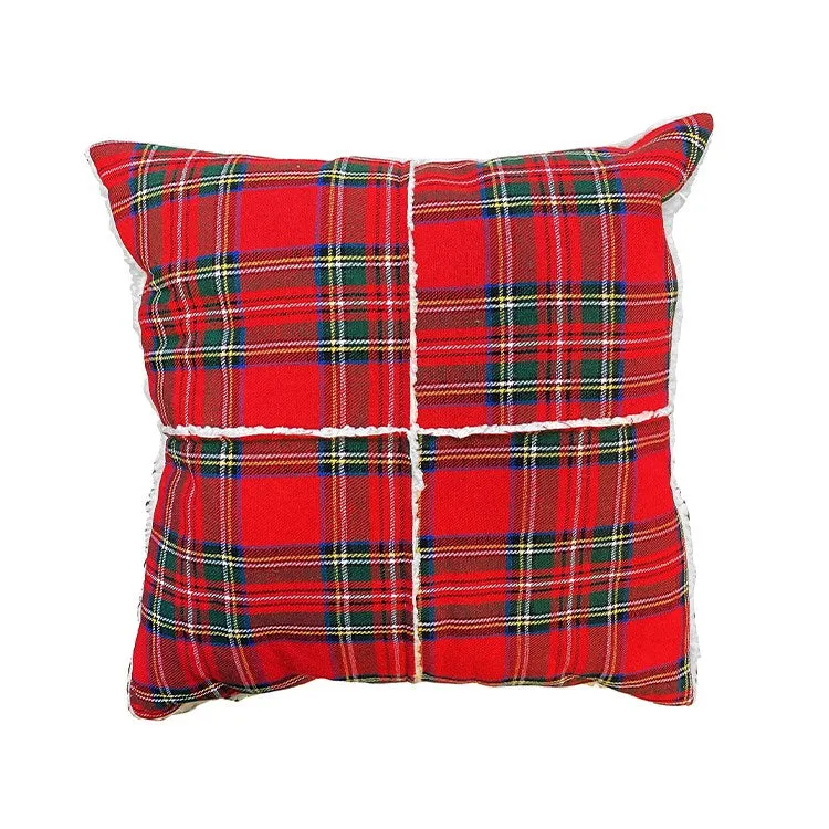 TARTAN CUSHION RED