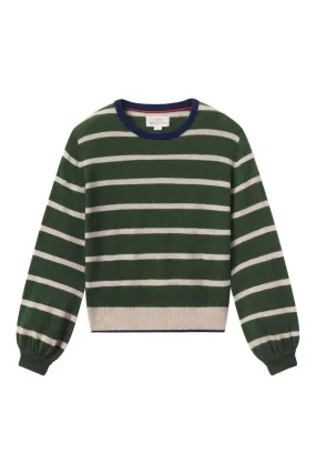 Trovata Birds of Paradis Ryann Sweater in Green Stripe