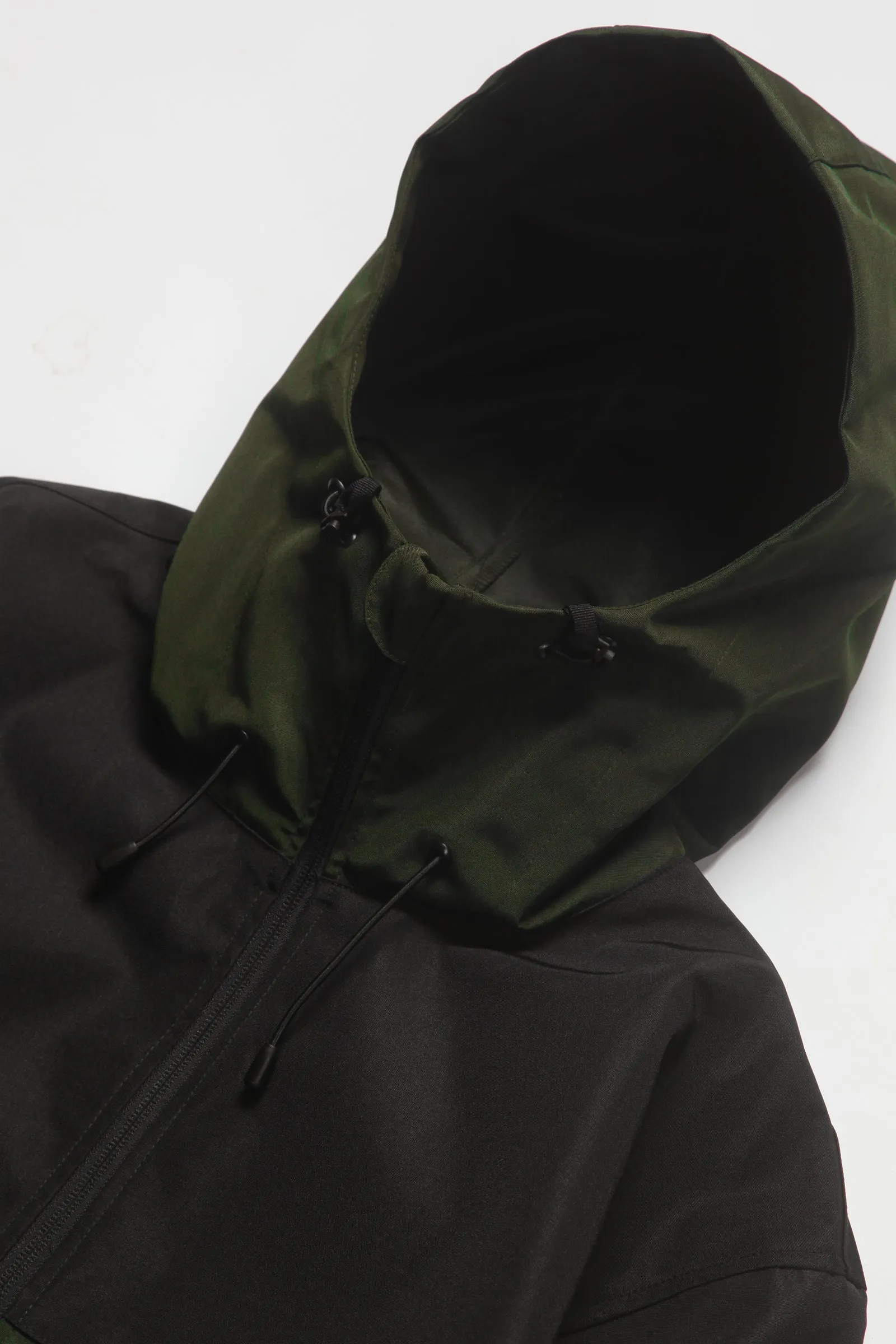 Olive and Black United Athle 7489 Two Tone Shell Parka