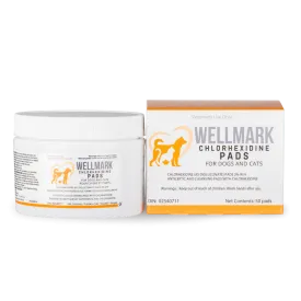 Wellmark Chlorhexidine Pads for Dogs & Cats - 50 pads